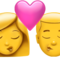 Kiss- Woman- Man emoji on Apple